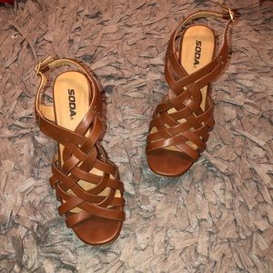 WORN ONCE- Soda Wedge Heels
